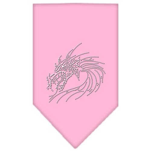 Dragon Rhinestone Bandana Light Pink Large